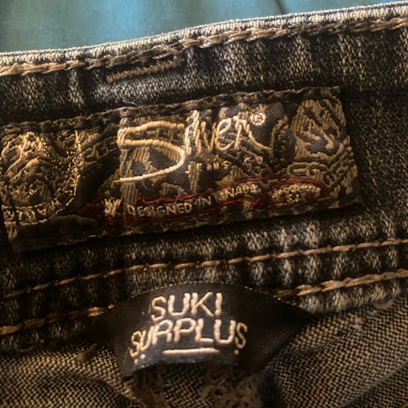 Size 33 length 32 Silver Suki dark wash jeans - Picture 5 of 8